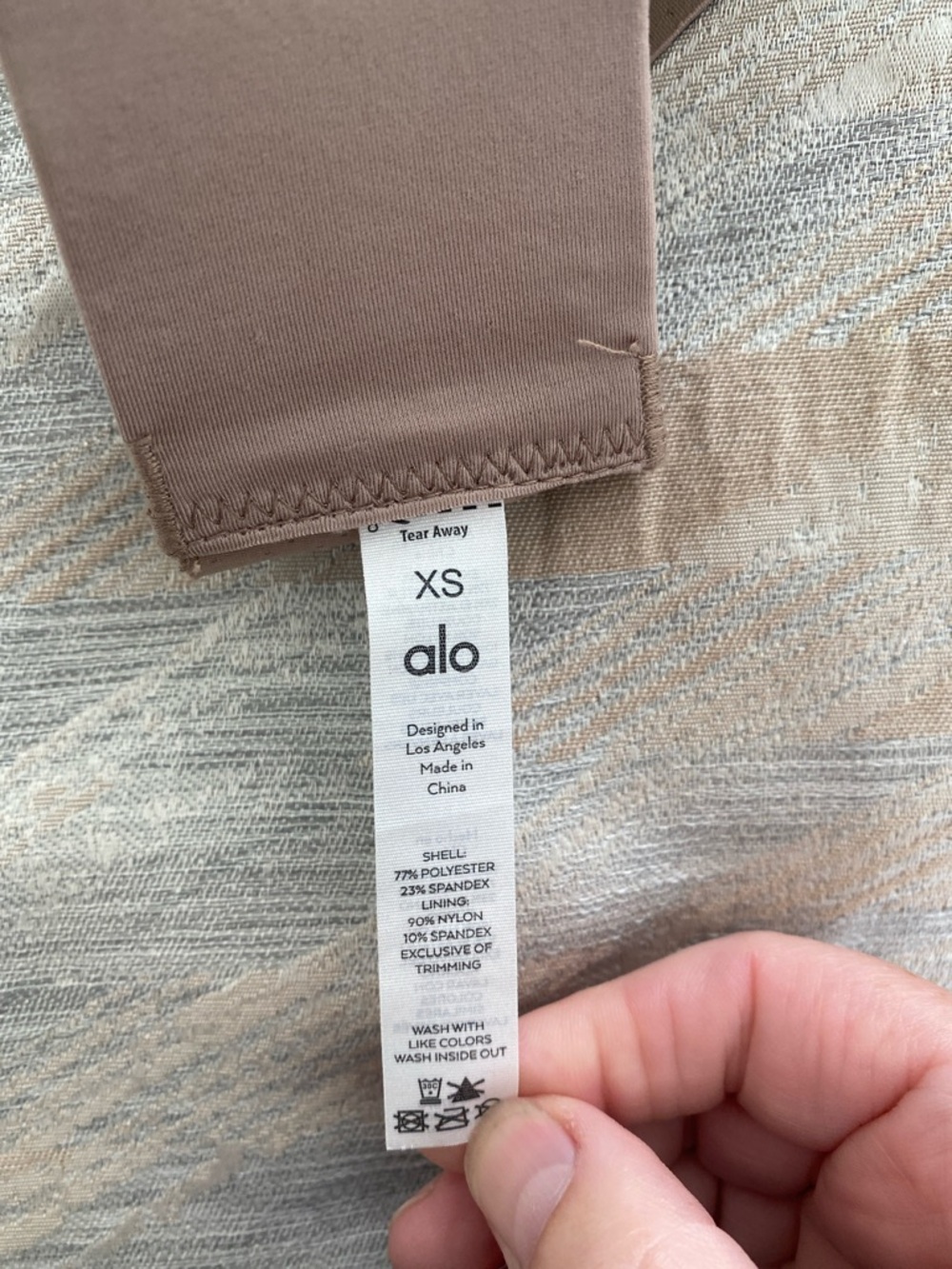 ALO Yoga Sports Bra with Black Trim and Striped Band
Size XS - Picture 3 of 5